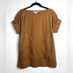 NEW Inclan Studio XS Minimalist Houston Camel London Top Cotton Pockets Modern
